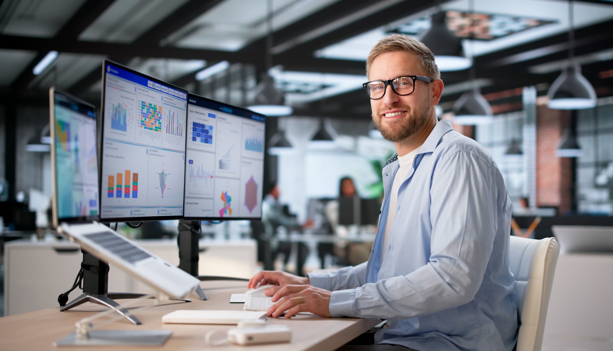 Professional managing workflows on mobile